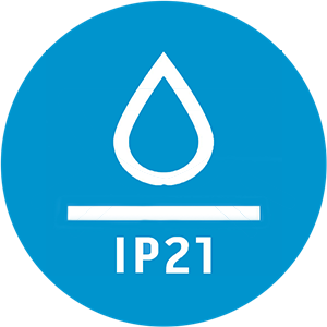 Grazie alla protezione IP 21 contro il gocciolamento puoi utilizzarlo anche in bagno e in lavanderia!